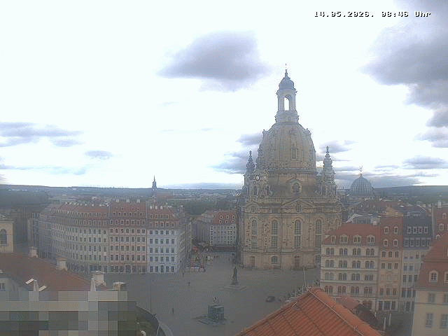 Archiv Foto Webcam Dresden - Frauenkirche und Neumarkt