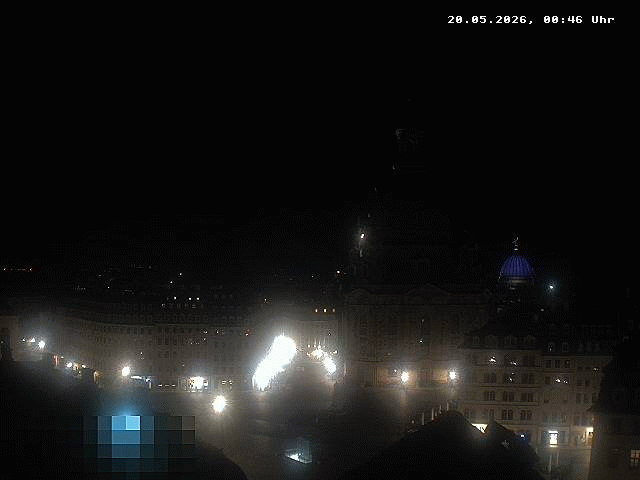 Archived image Webcam Dresden - Frauenkirche and Neumarkt square