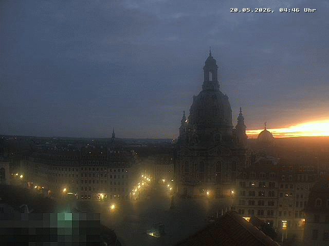 Archiv Foto Webcam Dresden - Frauenkirche und Neumarkt