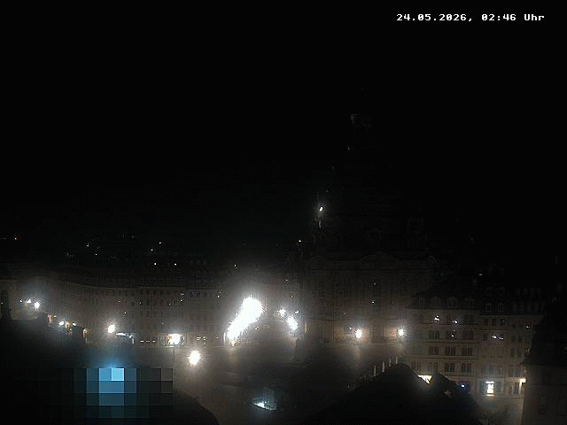 Archived image Webcam Dresden - Frauenkirche and Neumarkt square