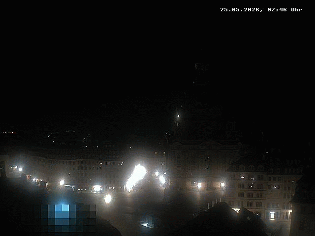 Archived image Webcam Dresden - Frauenkirche and Neumarkt square