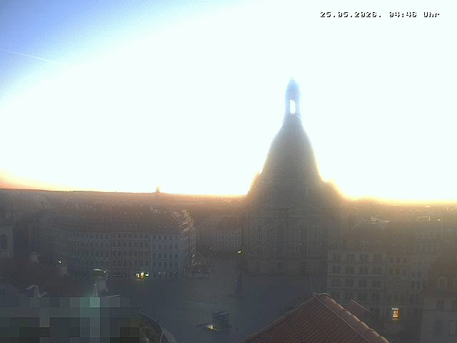 Archived image Webcam Dresden - Frauenkirche and Neumarkt square