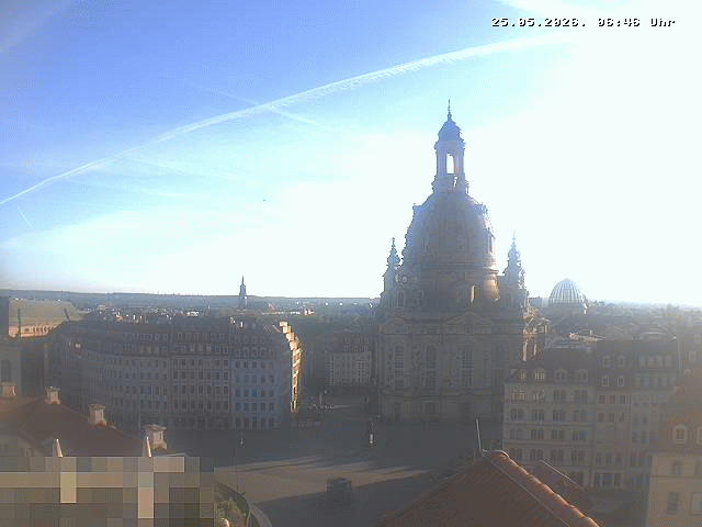 Archived image Webcam Dresden - Frauenkirche and Neumarkt square