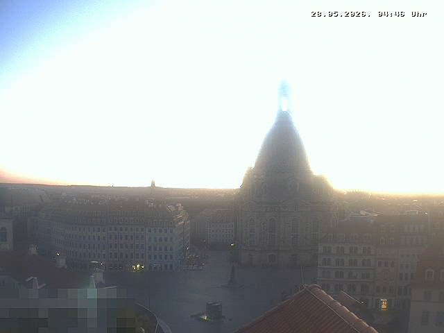 Archiv Foto Webcam Dresden - Frauenkirche und Neumarkt