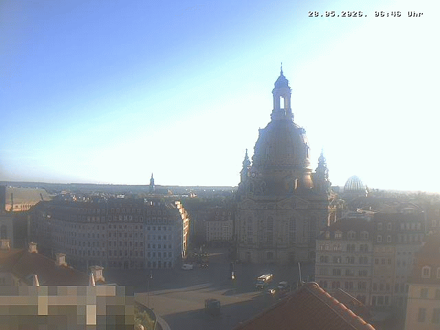 Archiv Foto Webcam Dresden - Frauenkirche und Neumarkt