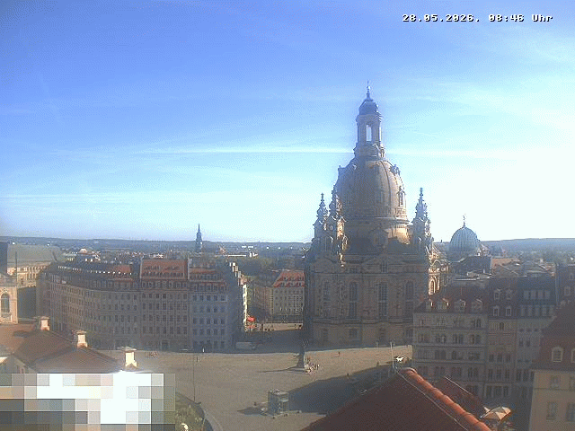 Archiv Foto Webcam Dresden - Frauenkirche und Neumarkt