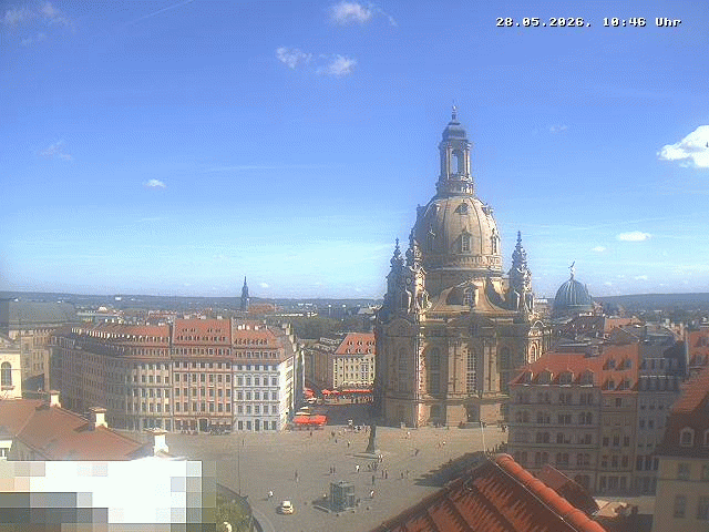 Archiv Foto Webcam Dresden - Frauenkirche und Neumarkt