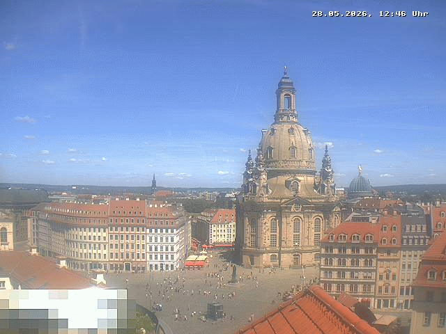 Archiv Foto Webcam Dresden - Frauenkirche und Neumarkt