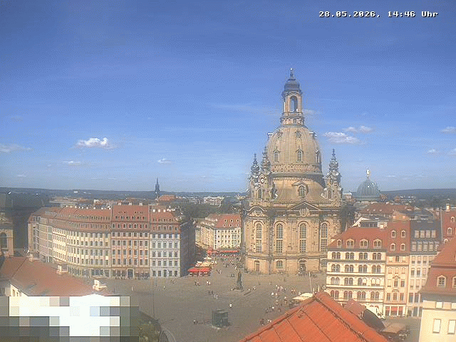 Archiv Foto Webcam Dresden - Frauenkirche und Neumarkt