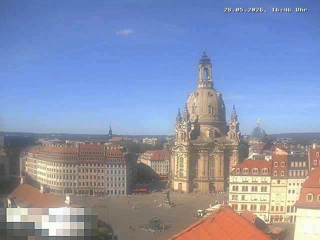 Archiv Foto Webcam Dresden - Frauenkirche und Neumarkt