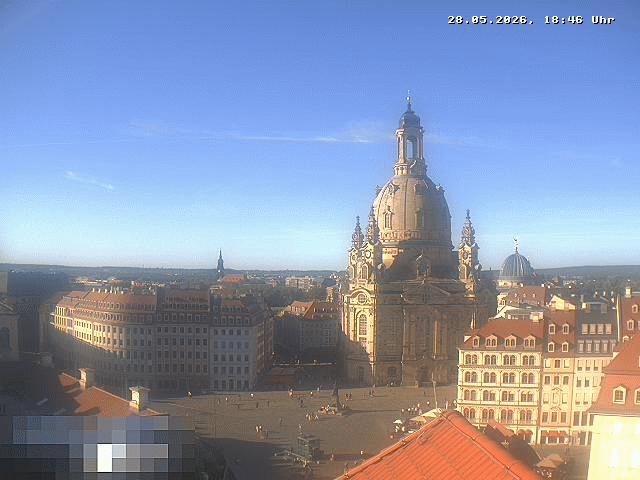 Archiv Foto Webcam Dresden - Frauenkirche und Neumarkt