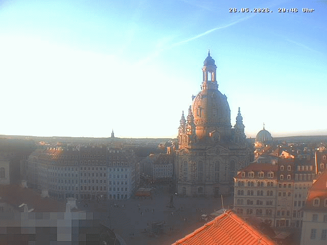 Archiv Foto Webcam Dresden - Frauenkirche und Neumarkt