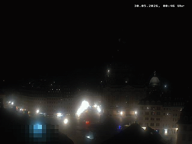 Archiv Foto Webcam Dresden - Frauenkirche und Neumarkt