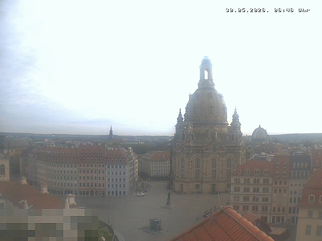 Archiv Foto Webcam Dresden - Frauenkirche und Neumarkt