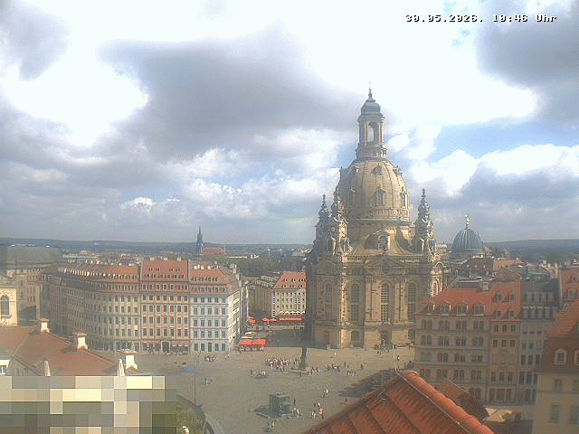 Archiv Foto Webcam Dresden - Frauenkirche und Neumarkt