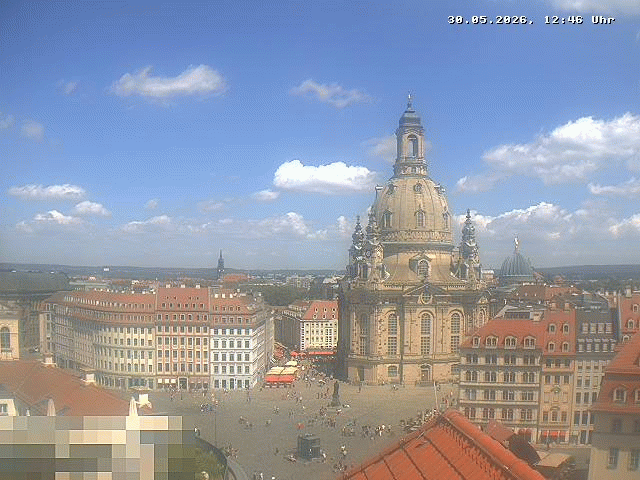Archiv Foto Webcam Dresden - Frauenkirche und Neumarkt