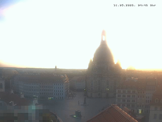 Archived image Webcam Dresden - Frauenkirche and Neumarkt square