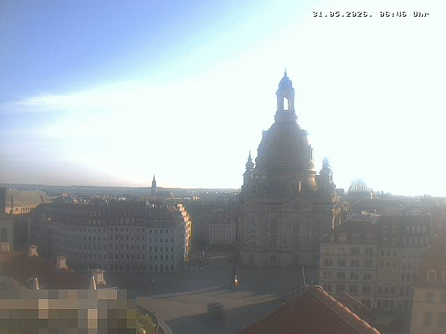 Archived image Webcam Dresden - Frauenkirche and Neumarkt square
