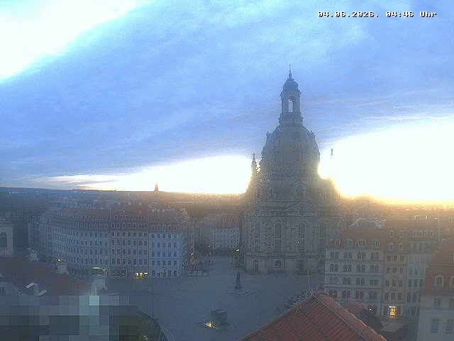 Archiv Foto Webcam Dresden - Frauenkirche und Neumarkt