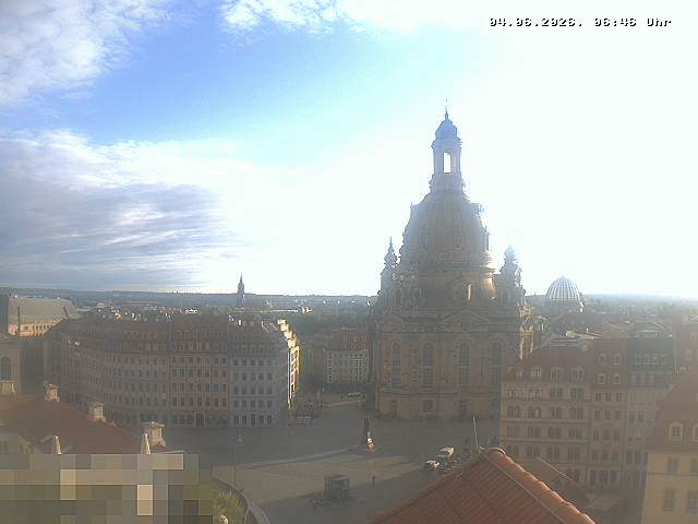 Archiv Foto Webcam Dresden - Frauenkirche und Neumarkt