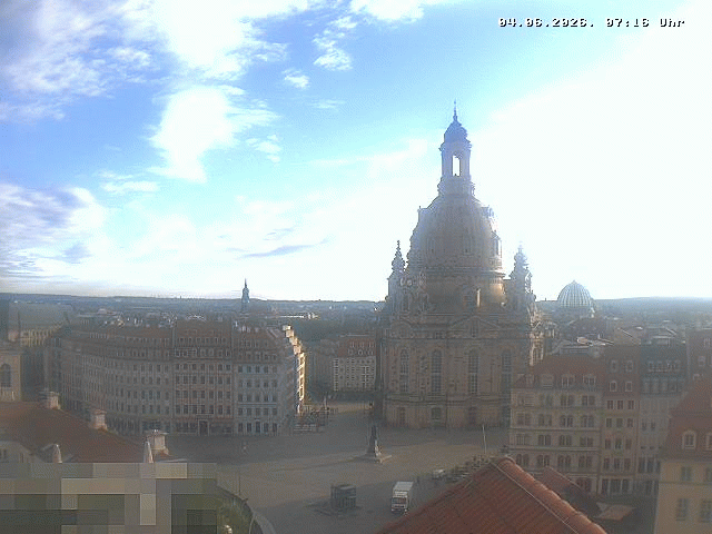 Archiv Foto Webcam Dresden - Frauenkirche und Neumarkt