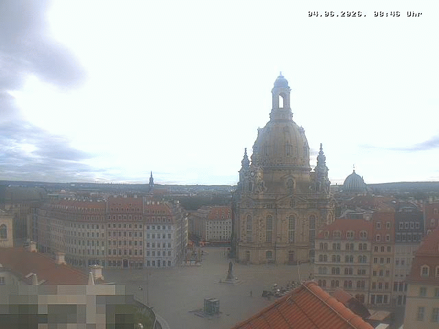 Archiv Foto Webcam Dresden - Frauenkirche und Neumarkt