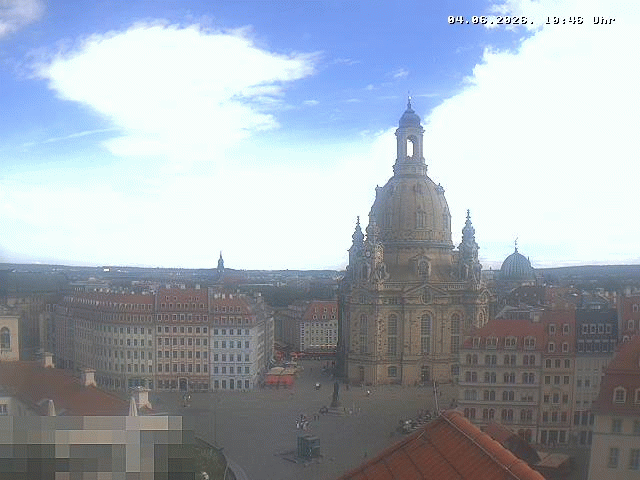 Archiv Foto Webcam Dresden - Frauenkirche und Neumarkt