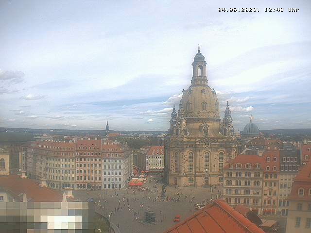 Archiv Foto Webcam Dresden - Frauenkirche und Neumarkt