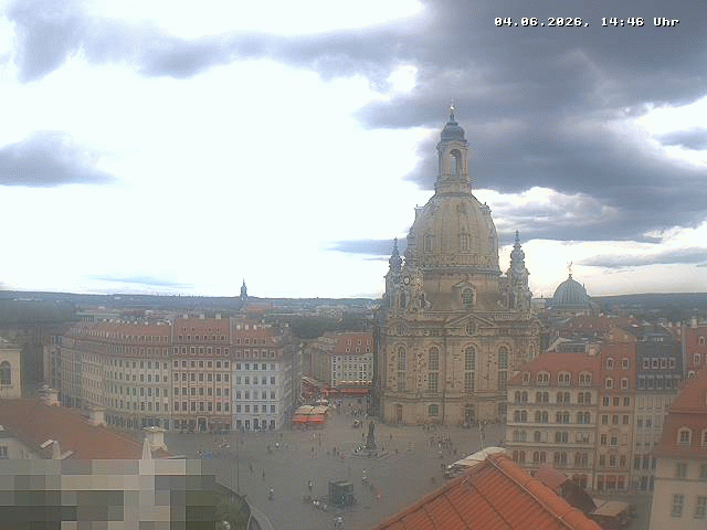 Archiv Foto Webcam Dresden - Frauenkirche und Neumarkt