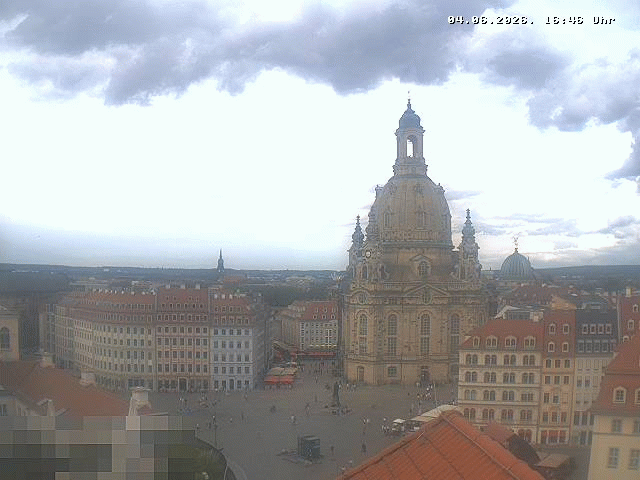 Archiv Foto Webcam Dresden - Frauenkirche und Neumarkt