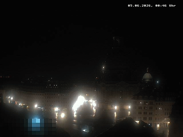 Archiv Foto Webcam Dresden - Frauenkirche und Neumarkt