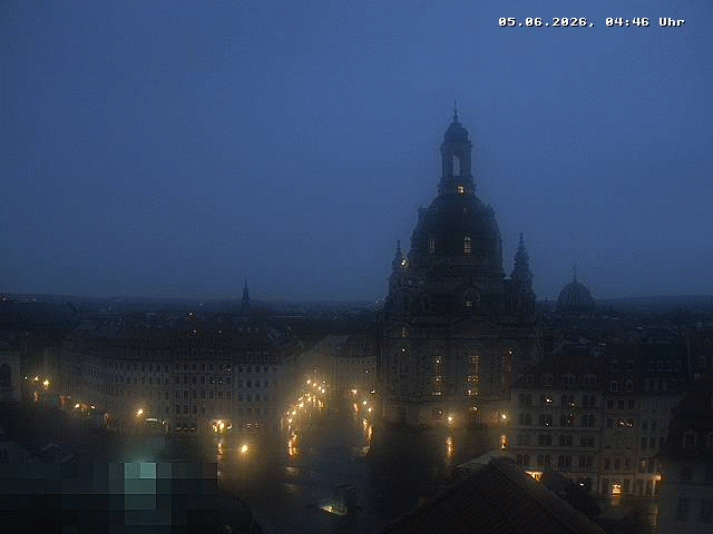 Archiv Foto Webcam Dresden - Frauenkirche und Neumarkt