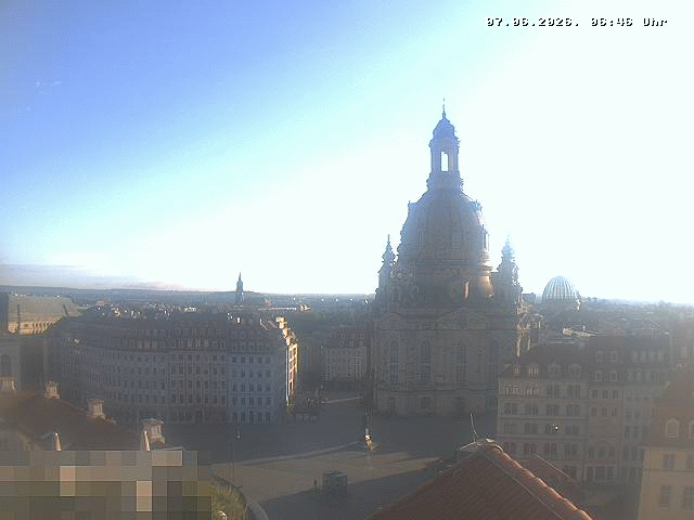 Archiv Foto Webcam Dresden - Frauenkirche und Neumarkt