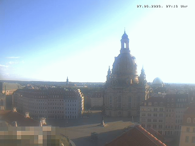 Archiv Foto Webcam Dresden - Frauenkirche und Neumarkt