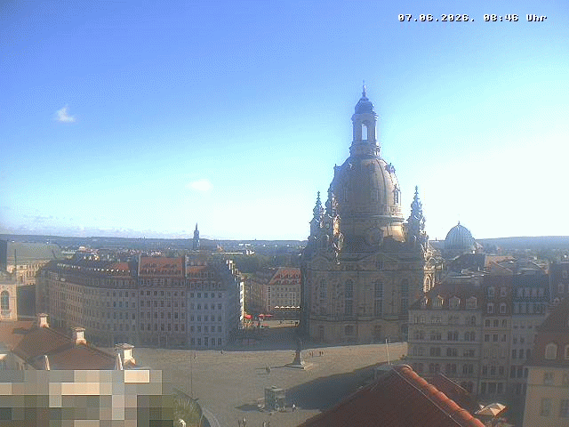 Archiv Foto Webcam Dresden - Frauenkirche und Neumarkt