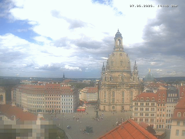 Archiv Foto Webcam Dresden - Frauenkirche und Neumarkt