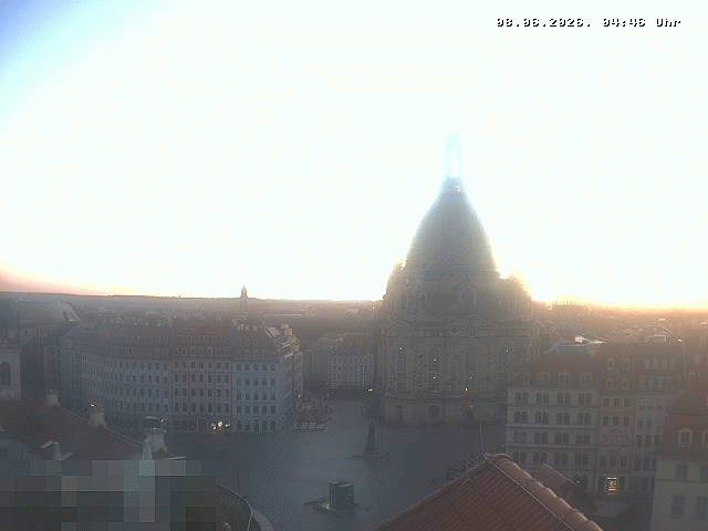 Archiv Foto Webcam Dresden - Frauenkirche und Neumarkt
