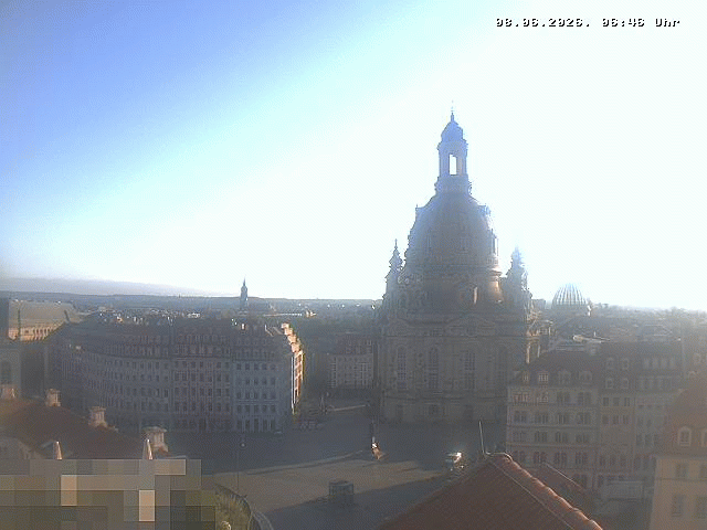 Archiv Foto Webcam Dresden - Frauenkirche und Neumarkt