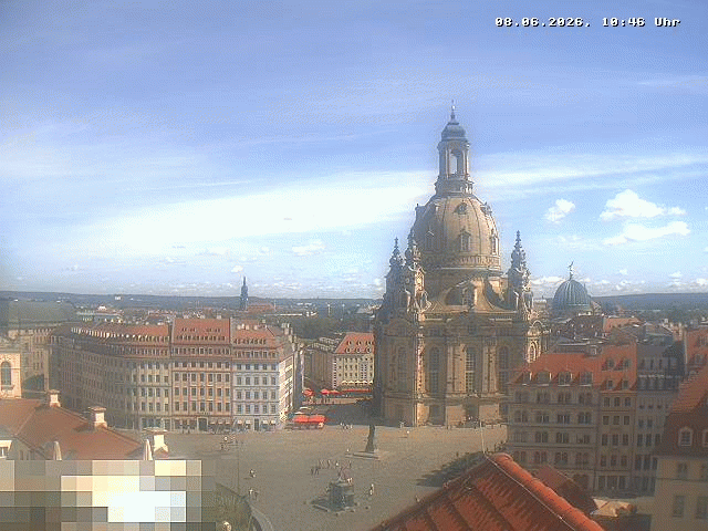 Archiv Foto Webcam Dresden - Frauenkirche und Neumarkt