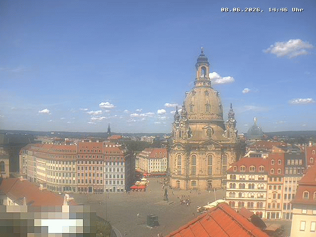 Archiv Foto Webcam Dresden - Frauenkirche und Neumarkt