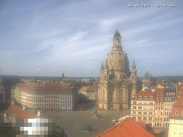 Archiv Foto Webcam Dresden - Frauenkirche und Neumarkt