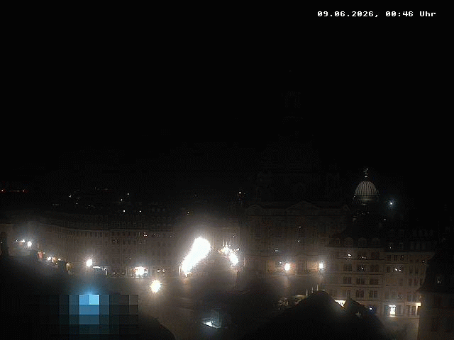 Archived image Webcam Dresden - Frauenkirche and Neumarkt square