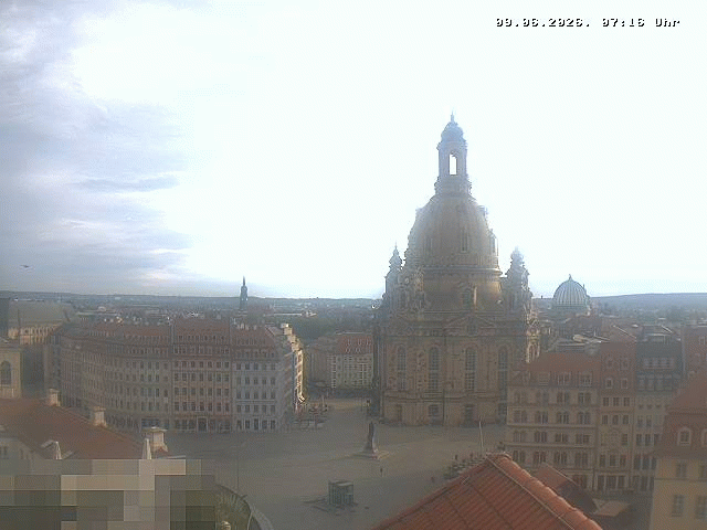 Archiv Foto Webcam Dresden - Frauenkirche und Neumarkt