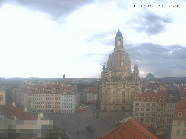 Archiv Foto Webcam Dresden - Frauenkirche und Neumarkt