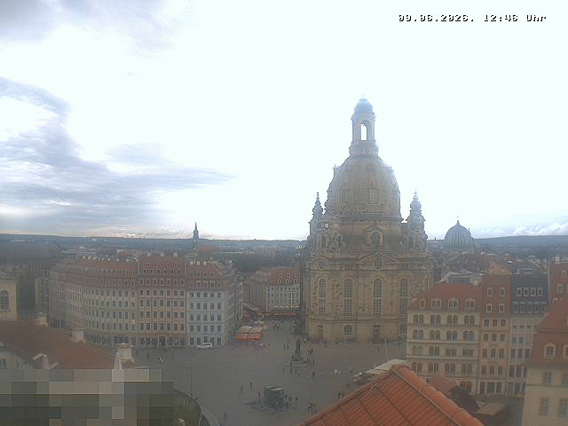 Archiv Foto Webcam Dresden - Frauenkirche und Neumarkt