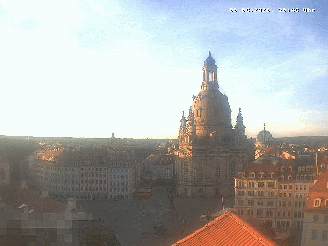 Archiv Foto Webcam Dresden - Frauenkirche und Neumarkt