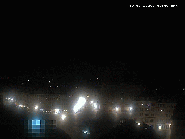 Archived image Webcam Dresden - Frauenkirche and Neumarkt square