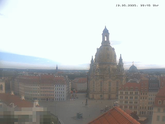 Archived image Webcam Dresden - Frauenkirche and Neumarkt square