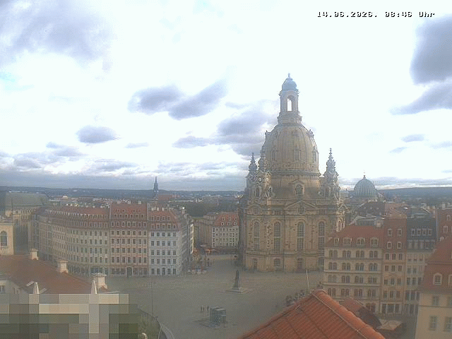 Archived image Webcam Dresden - Frauenkirche and Neumarkt square