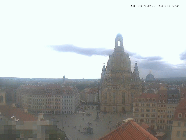 Archived image Webcam Dresden - Frauenkirche and Neumarkt square
